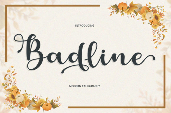Badline: A Script Font for Elegant Editorial Design