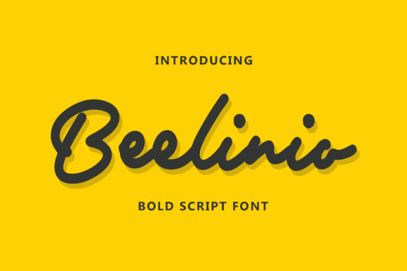 Beelinio: A Bold Script Font for Editorial Design