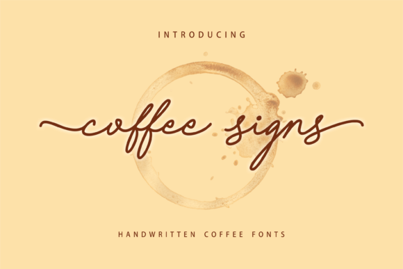 Discover the Elegance of Coffee Signs: A Handwritten Script Font