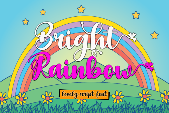Enhancing Web Design with Bright Rainbow Font