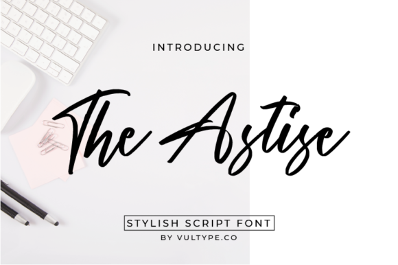 The Astise: A Luxurious Handwritten Font for Editorial Design